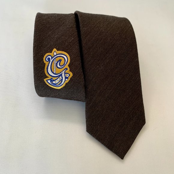 Gucci Lord Embroidered Tie in Graphite - Picture 1 of 9